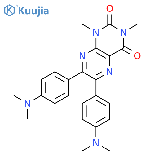 6,7-bis[4-(dimethylamino)phenyl]-1,3-dimethylpteridine-2,4-dione structure