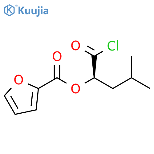 2-Furancarboxylic acid, 1-(chlorocarbonyl)-3-methylbutyl ester, (R)- (9CI) structure