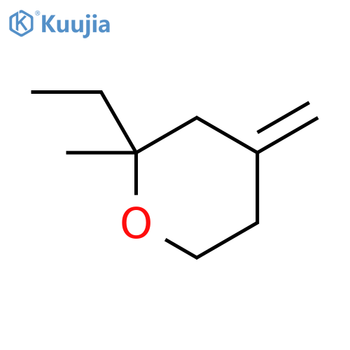 2H-Pyran, 2-ethyltetrahydro-2-methyl-4-methylene- structure