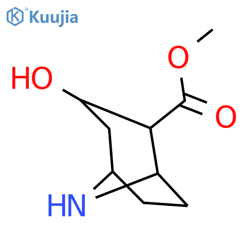 8-Azabicyclo[3.2.1]octane-2-carboxylic acid, 3-hydroxy-, methyl ester,(1R,2R,3S,5S)- structure