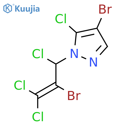 1H-Pyrazole, 4-bromo-1-(2-bromo-1,3,3-trichloro-2-propenyl)-5-chloro- structure