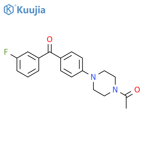 1-{4-[4-(3-fluorobenzoyl)phenyl]piperazin-1-yl}ethanone structure