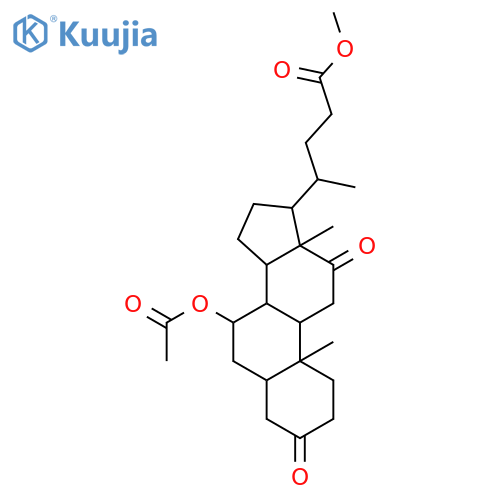 Cholan-24-oic acid,7-(acetyloxy)-3,12-dioxo-, methyl ester, (5b,7a)- structure