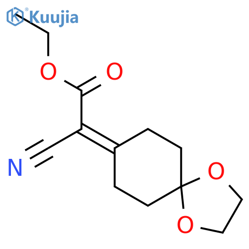 2-cyano-2-(1,4-dioxaspiro[4.5]dec-8-ylidene)Acetic acid ethyl ester structure