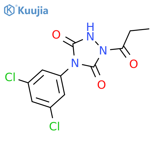 1,2,4-Triazolidine-3,5-dione, 4-(3,5-dichlorophenyl)-1-(1-oxopropyl)- structure