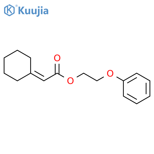 Acetic acid, cyclohexylidene-, 2-phenoxyethyl ester structure