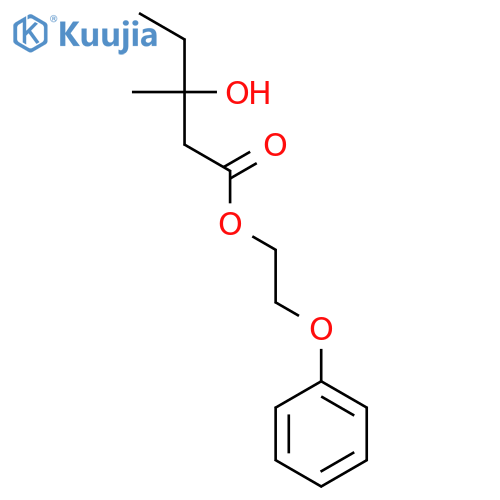 Pentanoic acid, 3-hydroxy-3-methyl-, 2-phenoxyethyl ester structure