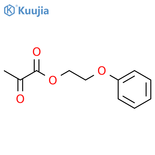 Propanoic acid, 2-oxo-, 2-phenoxyethyl ester structure