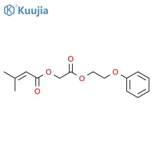 2-Butenoic acid, 3-methyl-, 2-oxo-2-(2-phenoxyethoxy)ethyl ester structure