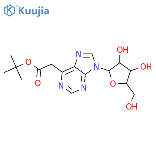 Tert-butyl 2-[9-[3,4-dihydroxy-5-(hydroxymethyl)oxolan-2-yl]purin-6-yl]acetate structure