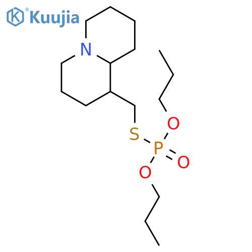 Phosphorothioic acid,S-[[(1R,9aR)-octahydro-2H-quinolizin-1-yl]methyl] O,O-dipropylester structure