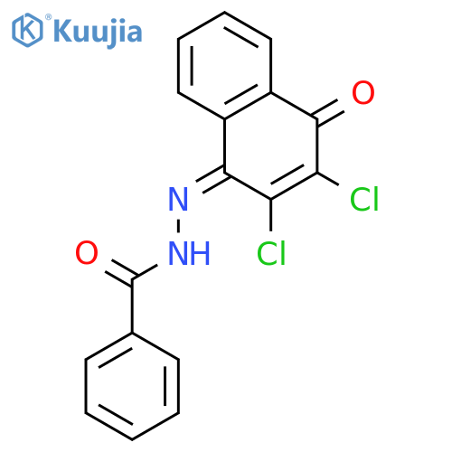 Benzoic acid, (2,3-dichloro-4-oxo-1(4H)-naphthalenylidene)hydrazide structure