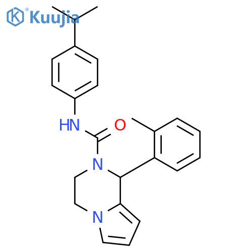 N-[4-(1-methylethyl)phenyl]-1-(2-methylphenyl)-3,4-dihydropyrrolo[1,2-a]pyrazine-2(1H)-carboxamide structure