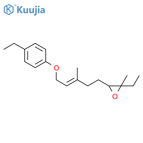 2-ethyl-3-[(3E)-5-(4-ethylphenoxy)-3-methylpent-3-en-1-yl]-2-methyloxirane structure