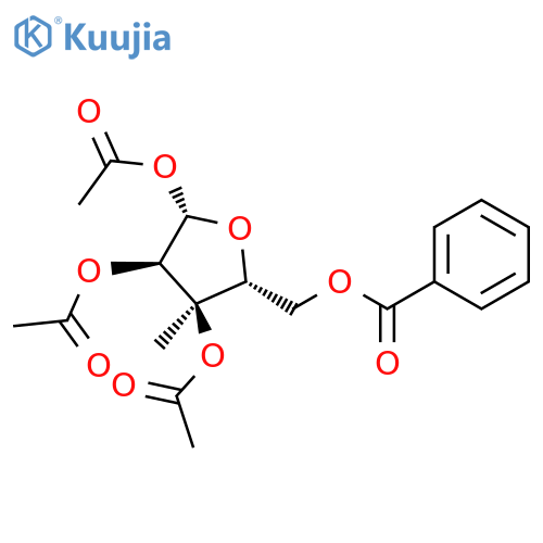 β-D-Ribofuranose, 3-C-methyl-, 1,2,3-triacetate 5-benzoate structure