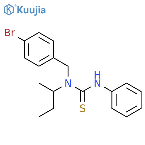 THIOUREA, N-[(4-BROMOPHENYL)METHYL]-N-(1-METHYLPROPYL)-N'-PHENYL- structure