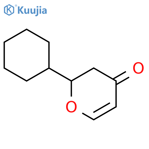 4H-Pyran-4-one, 2-cyclohexyl-2,3-dihydro- structure
