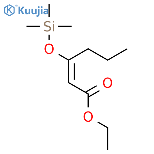 2-HEXENOIC ACID, 3-[(TRIMETHYLSILYL)OXY]-, ETHYL ESTER structure