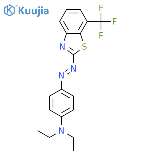 BENZENAMINE, N,N-DIETHYL-4-[[7-(TRIFLUOROMETHYL)-2-BENZOTHIAZOLYL]AZO]- structure
