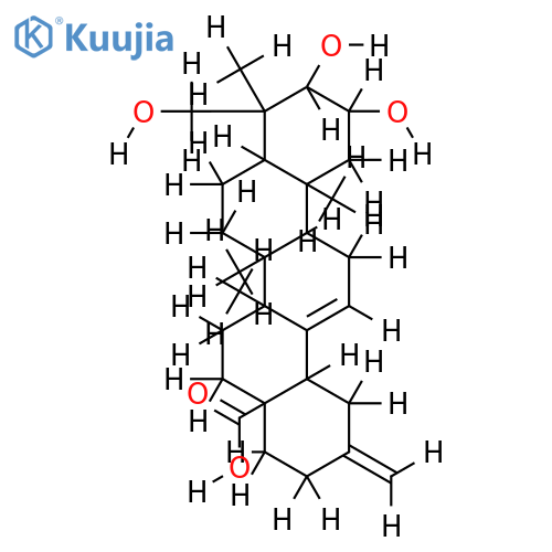 2alpha,3beta,23-trihydroxy-30-noroleana-12,20(29)-dien-28-oic acid structure