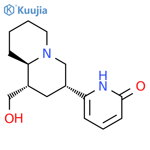 2(1H)-Pyridinone,6-[(1R,3S,9aS)-octahydro-1-(hydroxymethyl)-2H-quinolizin-3-yl]-, rel-(+)- structure