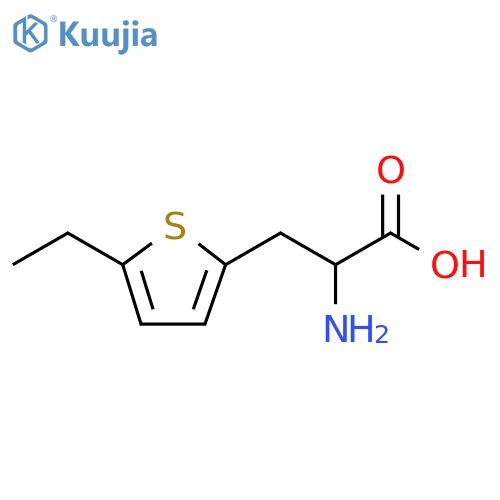 2-amino-3-(5-ethylthiophen-2-yl)propanoic acid structure