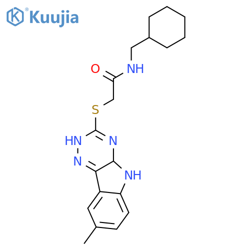 Acetamide, N-(cyclohexylmethyl)-2-[(8-methyl-2H-1,2,4-triazino[5,6-b]indol-3-yl)thio]- (9CI) structure
