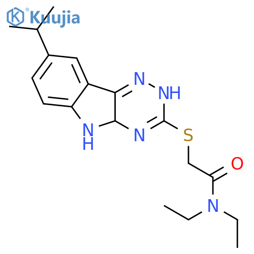 Acetamide, N,N-diethyl-2-[[8-(1-methylethyl)-2H-1,2,4-triazino[5,6-b]indol-3-yl]thio]- (9CI) structure