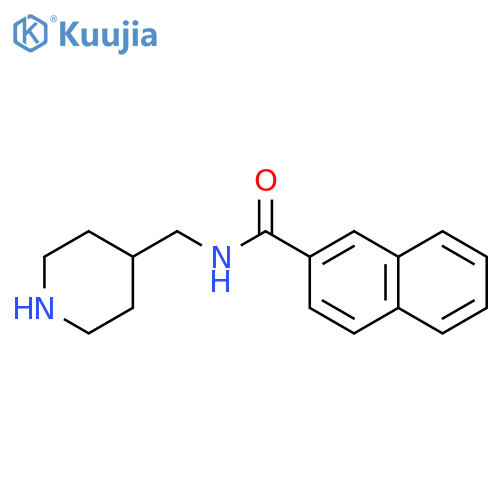 2-NAPHTHALENECARBOXAMIDE, N-(4-PIPERIDINYLMETHYL)- structure