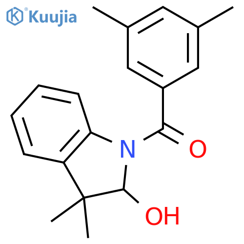 1H-Indol-2-ol, 1-(3,5-dimethylbenzoyl)-2,3-dihydro-3,3-dimethyl- structure