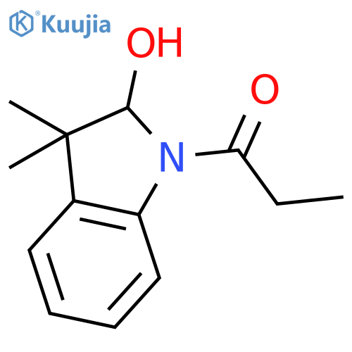 1H-INDOL-2-OL, 2,3-DIHYDRO-3,3-DIMETHYL-1-(1-OXOPROPYL)- structure