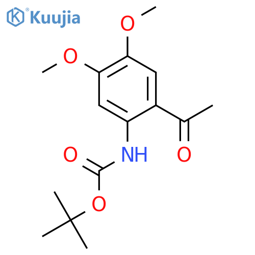 tert-butyl N-(2-acetyl-4,5-dimethoxyphenyl)carbamate structure