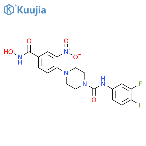 1-Piperazinecarboxamide,N-(3,4-difluorophenyl)-4-[4-[(hydroxyamino)carbonyl]-2-nitrophenyl]- structure