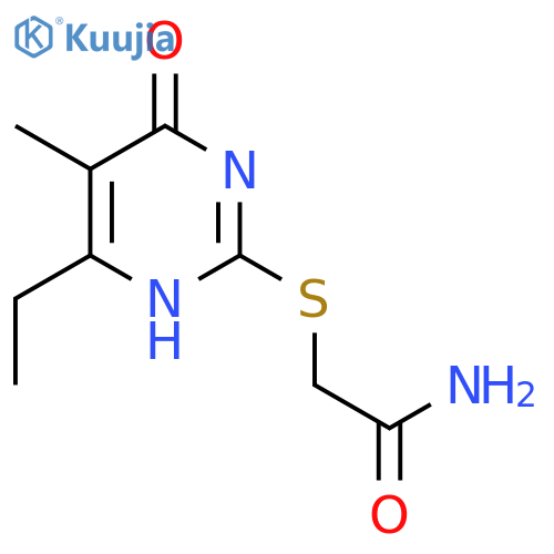 Acetamide, 2-[(6-ethyl-1,4-dihydro-5-methyl-4-oxo-2-pyrimidinyl)thio]- (9CI) structure