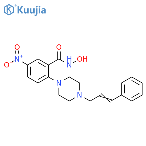 Benzamide, N-hydroxy-5-nitro-2-[4-(3-phenyl-2-propenyl)-1-piperazinyl]- structure