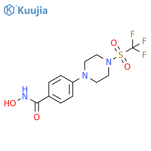 Benzamide, N-hydroxy-4-[4-[(trifluoromethyl)sulfonyl]-1-piperazinyl]- structure
