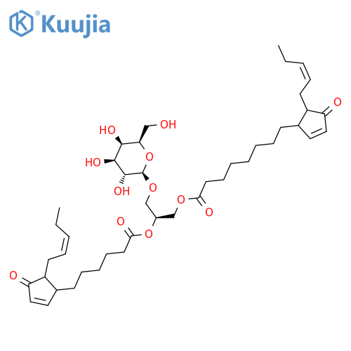 β-D-Galactopyranoside, (2S)-2-[[1-oxo-6-[[rel-(1R,5R)]-4-oxo-5-(2Z)-2-penten-1-yl-2-cyclopenten-1-yl]hexyl]oxy]-3-[[1-oxo-8-[[rel-(1R,5R)-]-4-oxo-5-(2Z)-2-penten-1-yl-2-cyclopenten-1-yl]octyl]oxy]propyl structure
