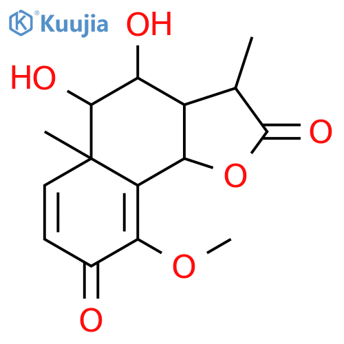 4,5-dihydroxy-9-methoxy-3,5a-dimethyl-3a,5,5a,9b-tetrahydronaphtho[1,2-b]furan-2,8(3H,4H)-dione structure