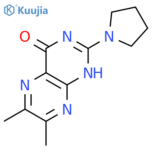 4(1H)-Pteridinone, 6,7-dimethyl-2-(1-pyrrolidinyl)- structure