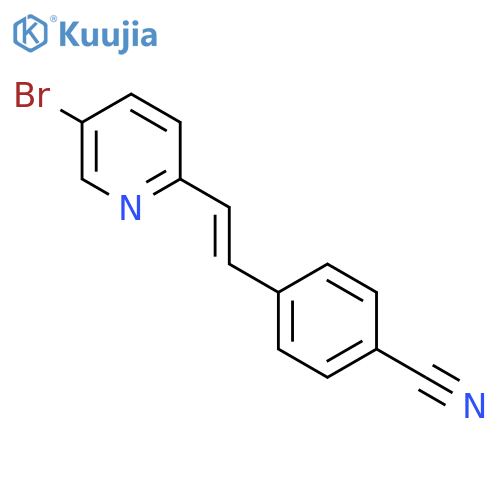 Benzonitrile, 4-[(1E)-2-(5-bromo-2-pyridinyl)ethenyl]- structure