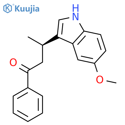 1-BUTANONE, 3-(5-METHOXY-1H-INDOL-3-YL)-1-PHENYL-, (3R)- structure