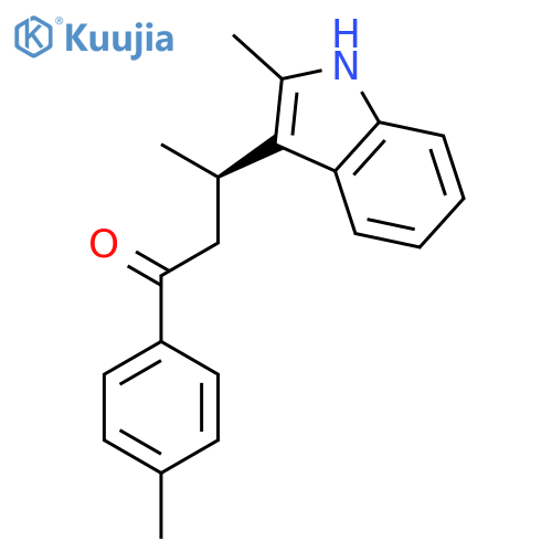 1-Butanone, 3-(2-methyl-1H-indol-3-yl)-1-(4-methylphenyl)-, (3R)- structure