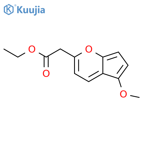 7-BENZOFURANACETIC ACID, 5-METHOXY-, ETHYL ESTER structure