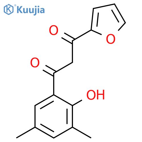 1,3-PROPANEDIONE, 1-(2-FURANYL)-3-(2-HYDROXY-3,5-DIMETHYLPHENYL)- structure