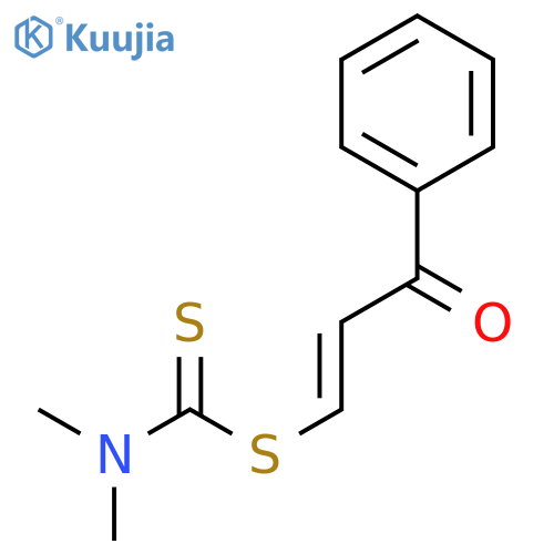 Carbamodithioic acid, dimethyl-, 3-oxo-3-phenyl-1-propenyl ester structure