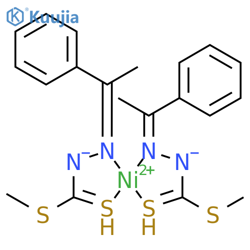 Nickel, bis[methyl (1-phenylethylidene)hydrazinecarbodithioato-N2,S1']- (9CI) structure
