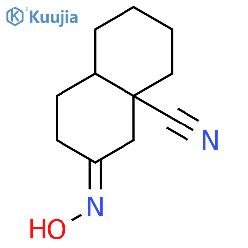 4a(2H)-Naphthalenecarbonitrile, octahydro-3-(hydroxyimino)-, trans- structure