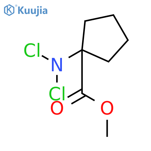 Cyclopentanecarboxylic acid, 1-(dichloroamino)-, methyl ester structure