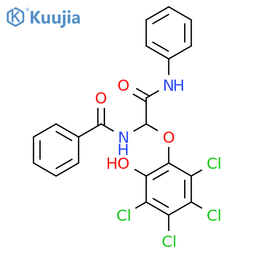Benzamide,N-[2-oxo-2-(phenylamino)-1-(2,3,4,5-tetrachloro-6-hydroxyphenoxy)ethyl]- structure