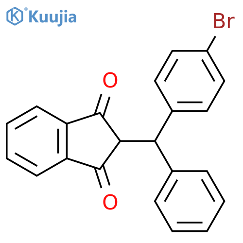 1H-Indene-1,3(2H)-dione, 2-[(4-bromophenyl)phenylmethyl]- structure